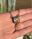 Vaquera Square Necklace Spiny Oyster - MBR9