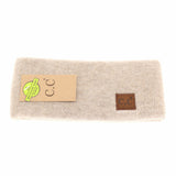 Soft Ribbed Leather Patch C.C. Head Wrap HW9021