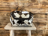 Patchwork Cowhide and Tooling Leather Toiletries Bag – AT66