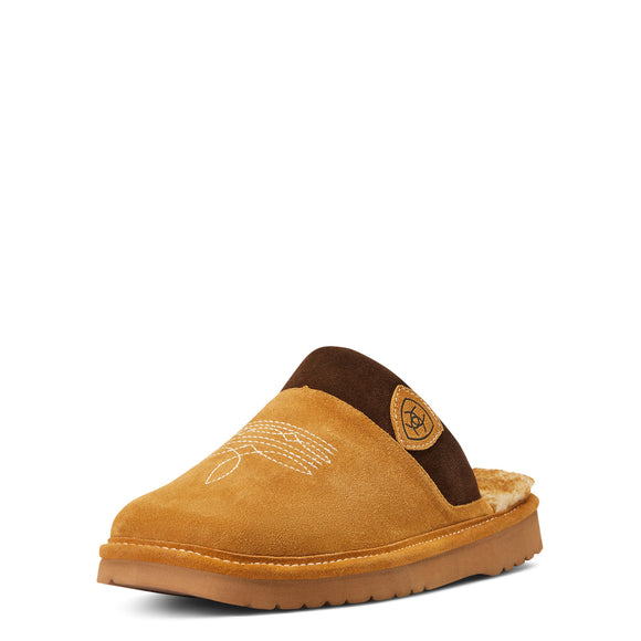 Ariat Men's Silversmith Square Toe Slipper - Chestnut with Chocolate
