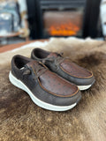 Ariat MEN'S BUCKEYE WATERPROOF SHOE - DARK CHOCOLATE/CHOCOLATE FULL QUILL OSTRICH PRINT