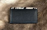 Cowhide and Leather Flap Wallet