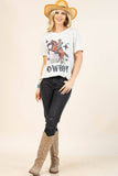 AV1205-PAMELA RIDE'EM COWBOY GRAPHIC T-SHIRT