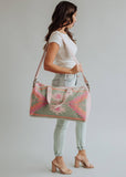 Mint, Pink & Orange Aztec Duffel AOD4