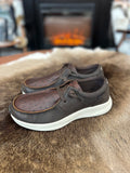 Ariat MEN'S BUCKEYE WATERPROOF SHOE - DARK CHOCOLATE/CHOCOLATE FULL QUILL OSTRICH PRINT