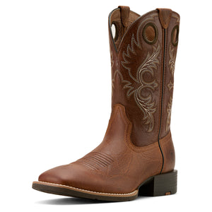 Men's Sport Rodeo Cowboy Boot - AGED TAN ELEPHANT PRINT/LUNA TAN