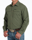 Cinch MEN’S ARENAFLEX® BUTTON-DOWN WESTERN SHIRT - Olive