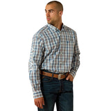 Ariat Men's Pro Series Team Phillip Classic Fit Shirt - 10071030 CORSAIR/WHITE
