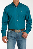 Cinch Men's Solid Teal Button Down Shirt MTW1105777