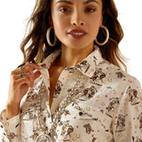 ARIAT WOMEN'S THRILLS N SPILLS THRILLING PRINT LONG SLEEVE SHIRT