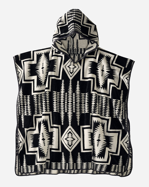 Pendleton ADULT HOODED TOWEL HARDING BLACK