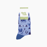 Horse Riding Bamboo Socks in Blue