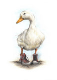 Duck in Chucks (Greeting Card)