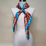 AVS835 WESTERN COWBOY PRINT SILK SCARF 36X36