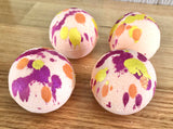 Handmade Heavenly Honeysuckle Goat Milk Bath Bomb: Shrink Wrapped