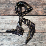 AVS872 POLKA DOT BRONCO PRINT SILK SCARF 36X36