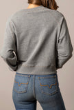 Kimes Ranch Lexie Crop Pullover - Grey Heather