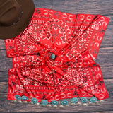 AVS839 WESTERN BANDABA PRINT SILK SCARF 36X36