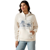 Ariat Women's Traveler 1/2 Zip Sweatshirt - Sea Salt 10071161