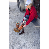 Lucky Chuck FRINGE BUCKING BROWN PERFORMANCE SOCKS