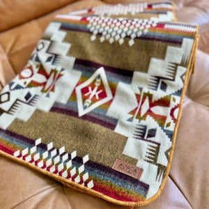 Andean Alpaca Wool Blanket - Sandstone
