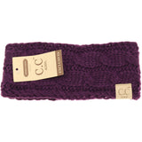 KIDS Solid Cable Knit CC Head Wrap HW20KIDS: Dark Grey