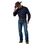 Ariat Men's Wrinkle Free Solid Shirt - Navy 10020330