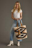 Cream, Black & Tan Western Tote AOD9