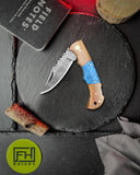 6.5' Handmade damascus folding knife, Pocket Knife