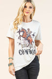 AV1205-PAMELA RIDE'EM COWBOY GRAPHIC T-SHIRT