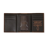 Ariat Trifold Wallet Rodeo Bullhide Ariat Emblem - Brown - A3554402