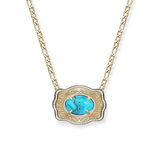 Belt Buckle Necklace (Oasis) - Gold