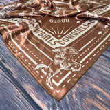 AVS867 RODEO COWGIRLS PRINT SILK SCARF 36X36