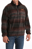 Cinch MEN'S MATCH BOYS FLEECE PULLOVER - BROWN/RED