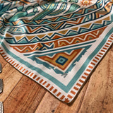 AVS-855 AZTEC CACTI PRINT SILK WILD RAG 36X36