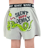 Silent Butt Deadly Men's Snake Funny Grey Boxer