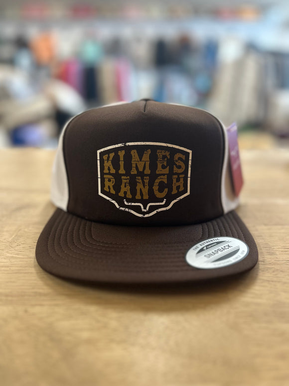 Kimes Ranch WOOD BLOCK Trucker Cap - WW Brown