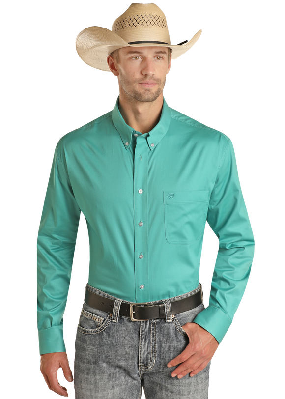 Rock n Roll Denim LOGO LONG SLEEVE BUTTON SHIRT