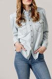 Kimes Ranch Long Sleeved Shirt Jane - Light Blue
