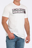 CINCH MEN'S CINCH DENIM T-SHIRT - WHITE