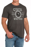 MEN'S CINCH WESTERN TEE - CHARCOAL