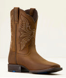 Ariat Kids Westwood Wide Square Toe Western Boot - DISTRESSED BROWN
