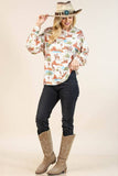 AV1172-MICHAELA WESTERN PRINT RELAXED SWEATSHIRT