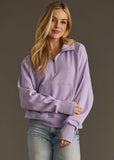 Lavender Quarter Zip Sweatshirt - Tack House Logo