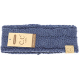 KIDS Solid Cable Knit CC Head Wrap HW20KIDS: Dark Grey