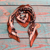 AVS833 WESTERN RODEO PRINT SILK SCARF 36X36
