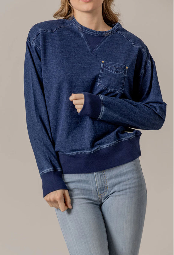 KIMES GINA PULLOVER INDIGO BLUE