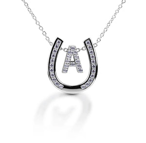 Kelly Herd Personalised Initial Horseshoe Necklace