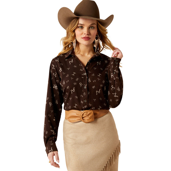 Ariat Homestyle Shirt - MOLE RANCH BRAND PRINT