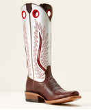 Ariat Ladies Futurity Fort Worth Western Boot - RICH JAVA|PEARLY WHITE